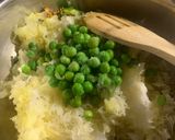 A picture of step 3 of Cabbage peas thoran.