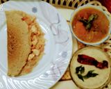 A picture of step 4 of Green Moong Dal Paneer Stuffed Dosa.
