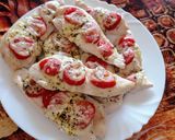 Paradicsomos, mozzarellás csirkemell recept fázis 6 fotója