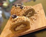 Foto langkah ke 5 dari resep Mocca Nougat Rollcake.