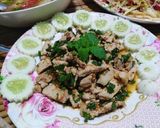 รูปขั้นตอนการทำที่ 3 ของ ลาบหมูชิ้น
