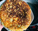 Hình bước làm 2 của món Bánh pizza phô mai làm từ bắp cải