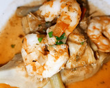 Foto del paso 6 de la receta: Alcachofas con langostinos🦐🦐