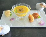 Une image de l'étape 1 de Velouté de potimarron et ses bouchées de palourdes frites.