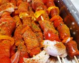 Une image de l'étape 3 de Brochettes merguez saucisses de poulet au barbecue 😋 #juillet.
