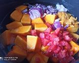 A picture of step 4 of Pumpkin Sambar.