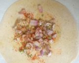 A picture of step 3 of Onion Parantha.