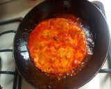 A picture of step 5 of Red Enchiladas.