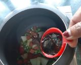 A picture of step 2 of Bisi bele bath recipe.