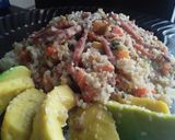 Foto del paso 13 de la receta: "Arroz de coliflor con tres delicias a mi manera"🍚🍛🍚🤔😁😉