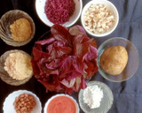 A picture of step 1 of Amaranth Pakora and Soup.