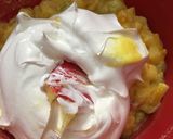 A picture of step 3 of Creamy Fruit SaladAustin’s fruit salad.