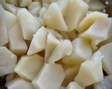 Foto del paso 2 de la receta: Bacalao sobre parmentier al azafrán con crema de naranja