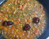 A picture of step 4 of Chilies tarka.