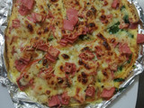 Pizza a base de huevo y avena