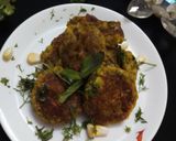 A picture of step 5 of Italian marinated zucchini with broccoli cheese pattice.