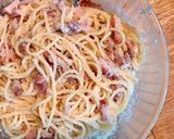 Hình bước làm 5 của món Mì Ý (Spaghetti) Carbonara Cream Cheese