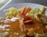 Foto langkah ke 4 dari resep Steak tempe crispy saos sederhana rasa luar biasa.