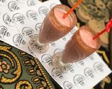 A picture of step 1 of Melon milk drink.