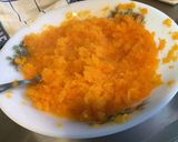 Une image de l'étape 9 de Duo de purées potiron et pommes de terre spiruline et emmental.