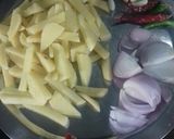 A picture of step 1 of Aalu bhujia.