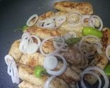 A picture of step 4 of Seekh kabab.
