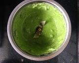 A picture of step 4 of Macaroni with creamy spinach sauce.