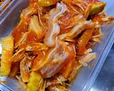 Hình bước làm 6 của món Tai heo sốt thái