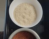 A picture of step 1 of Whole ragi uthappam.