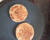 A picture of step 1 of Bhakri pizza.