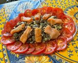 Une image de l'étape 10 de Salade de betteraves et tomates au saumon fumé.