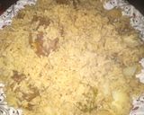 A picture of step 8 of Mutton Pulao.