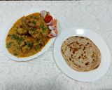 A picture of step 5 of Reshmi chicken with cashwnut masala with warky paratha.