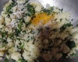 A picture of step 2 of Aloo Maithi (Fenugreek) leaves stuff Paratha.