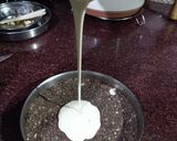 A picture of step 4 of Oats chocolate burfi.