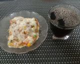 A picture of step 8 of Bread Lasagna in pan.