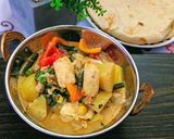 A picture of step 9 of Navratan Korma (no onion no garlic).