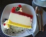 Tort serowy z żelką truskawkową krok przepisu 5 zdjęcie