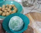 Foto langkah ke 7 dari resep Mochi Pandan Isi Kacang.