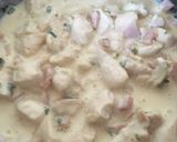 Foto del paso 3 de la receta: Fideos integrales con pollo, crema, verdeo y jamón