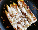 Foto del paso 10 de la receta: Espárragos blancos gratinados rellenos de panceta ibérica y nueces