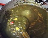 A picture of step 4 of Palak corn sabji or spinach corn ki sabji.