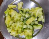 A picture of step 1 of Kamrak chilli pickle.