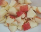 A picture of step 1 of Loaded apple mayo salad with almonds.