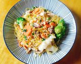 蒜香甜蝦鯖魚偽義大利麵的食譜步驟6照片