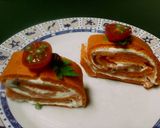 Foto del paso 10 de la receta Brazo salado relleno de crema de queso y salmón ahumado