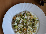 Posta de pescada com brócolos e ovo cozido