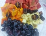 A picture of step 1 of Fruit chaat platter.