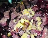 A picture of step 2 of Mediterranean beet salad.
