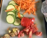 Foto del paso 1 de la receta: Pescado con jengibre y verduras al vapor